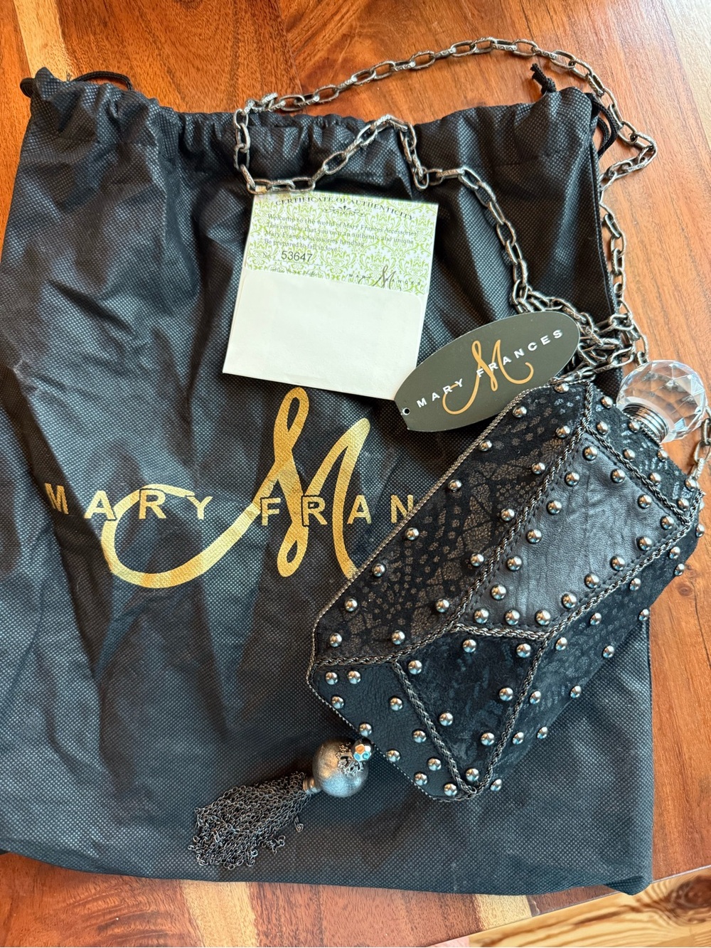 RARE RETIRED Mary Frances statement crossbody/evening bag